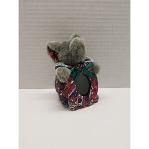 Vintage Fabric Floral Elephant Plush Picture Frame Country Cottage Core Decor